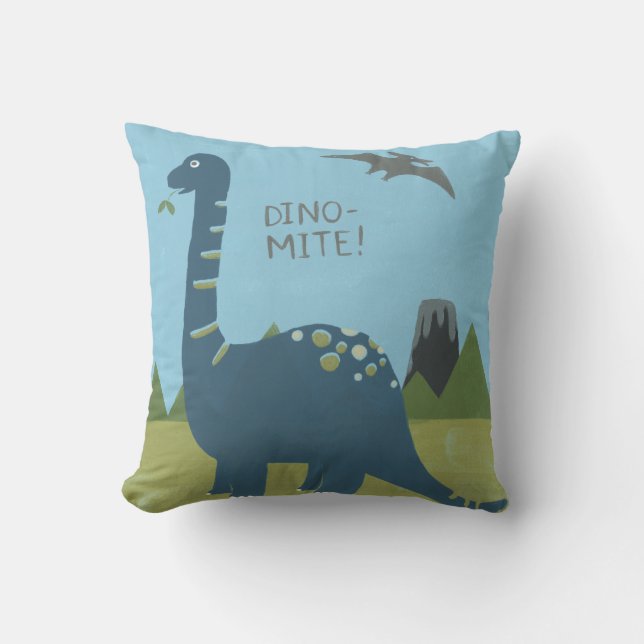 Cojín Decorativo Dinosaurio Dino-mite (Anverso)