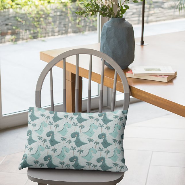Cojín Decorativo Dinosaurio Diseño Escandinavo Sencillo para Niños (Dinosaur Simple Scandinavian Child Design Accent Pillow)