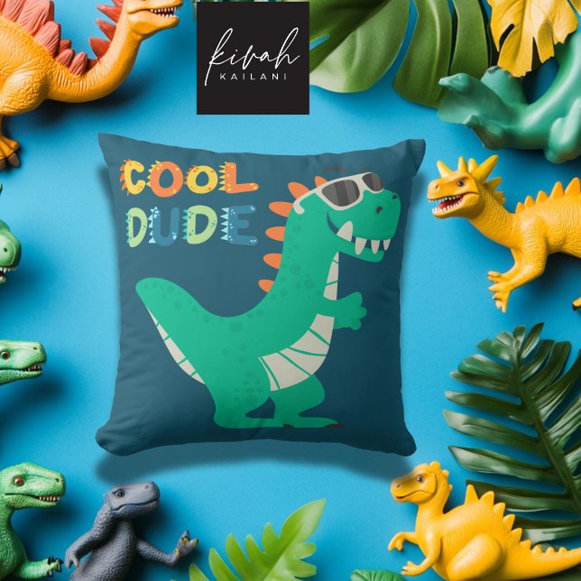 Cojín Decorativo Dinosaurio Guay Dude Personalizado Boy Nursery Dec (Subido por el creador)