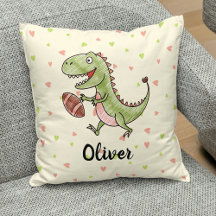 Dinosaurio lindo jugando fútbol personalizado