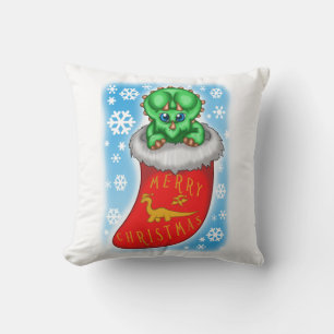 Cojín Decorativo Dinosaurio navidad