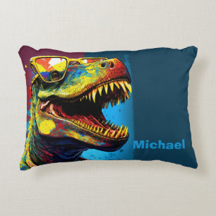 Cojín Decorativo Dinosaurio T Rex Jurásico Guay Blue Accent Pillow