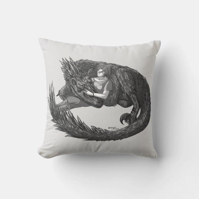 Cojín Decorativo Dinosaurio tenebroso (Anverso)