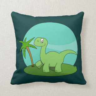 Cojín Decorativo Dinosaurio Verde Bonito