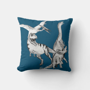 Cojín Decorativo Dinosaurios Acuarela Niños