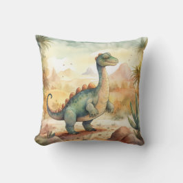 Cojín Decorativo Dinosaurios acuarelas para una habitación infantil