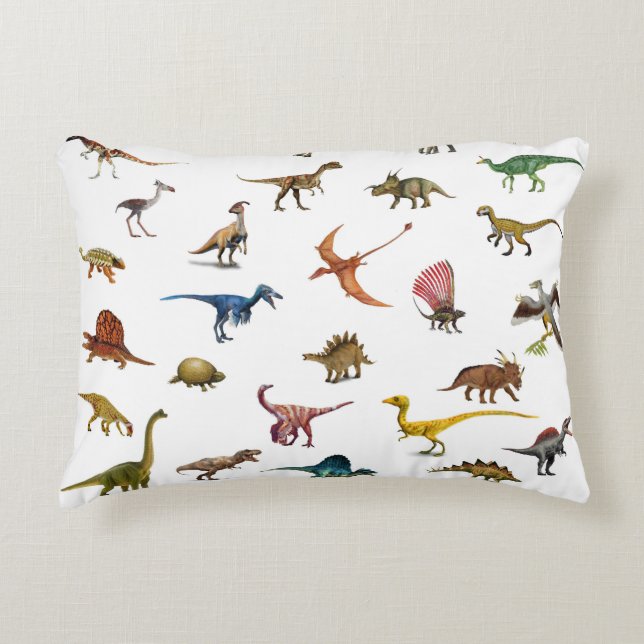Cojín Decorativo Dinosaurios, mundo prehistórico de los dinosaurios (Anverso)