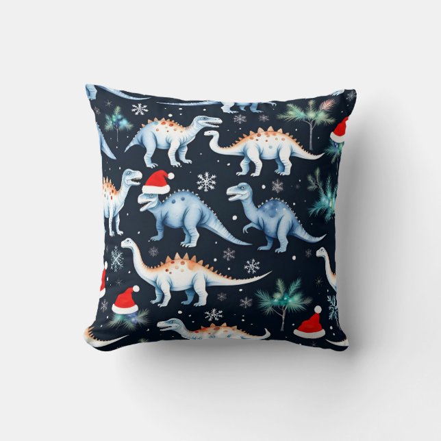 Cojín Decorativo Dinosaurios navidades (Anverso)