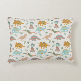 Cojín Decorativo Dinosaurios Niños Dibujados a Mano Boho Habitación