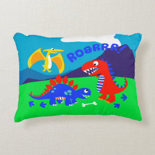 Cojín Decorativo Dinosaurios pequeños sobre una colina