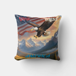 COJÍN DECORATIVO DIOS BENDIGA A ESTADOS UNIDOS