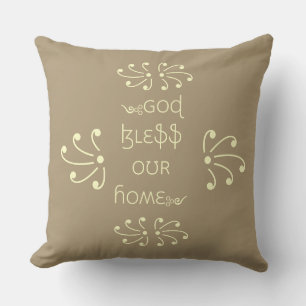 Cojín Decorativo Dios bendiga nuestro hogar