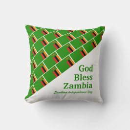 Cojín Decorativo DIOS BENDIGA ZAMBIA Escritura Personalizada