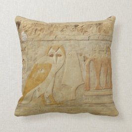 Cojín Decorativo Dios egipcio antiguo del búho del jeroglífico de