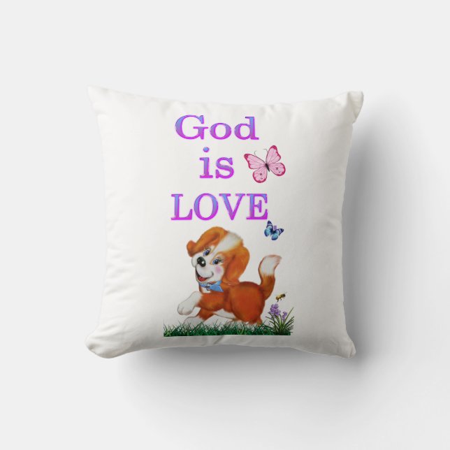 Cojín Decorativo Dios es amor (Anverso)
