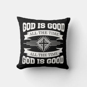 Cojín Decorativo Dios es bueno todo el tiempo - cristiano