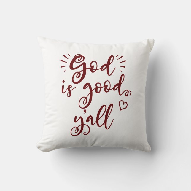Cojín Decorativo Dios Es Bueno Todos (Anverso)