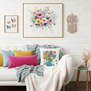 Cojín Decorativo Dios es nuestro refugio floral