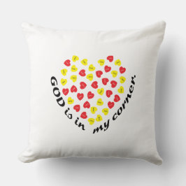 COJÍN DECORATIVO DIOS ESTÁ EN MI ESQUINA.