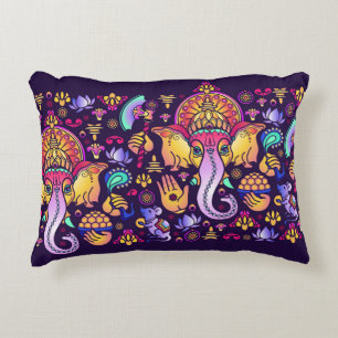 Cojín Decorativo Dios hindú de Ganesh: La Seamless festiva