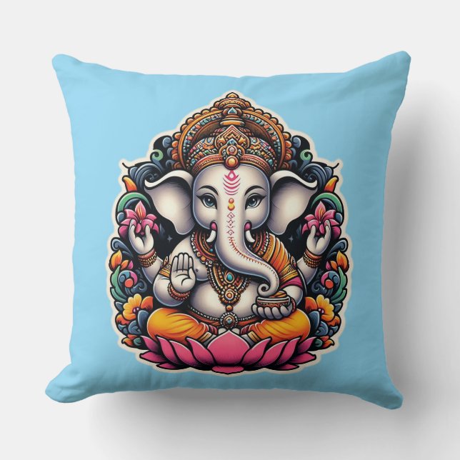 Cojín Decorativo Dios hindú Ganesh / Ganesha Pillow (Anverso)