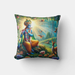 Cojín Decorativo Dios hindú Krishna Pillow con Om Design en la espa