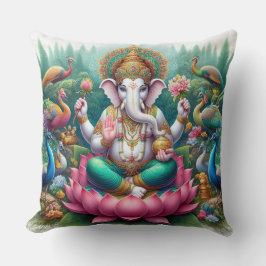 Cojín Decorativo Dios hindú Señor Ganesh / Pillow de Ganesha con Om