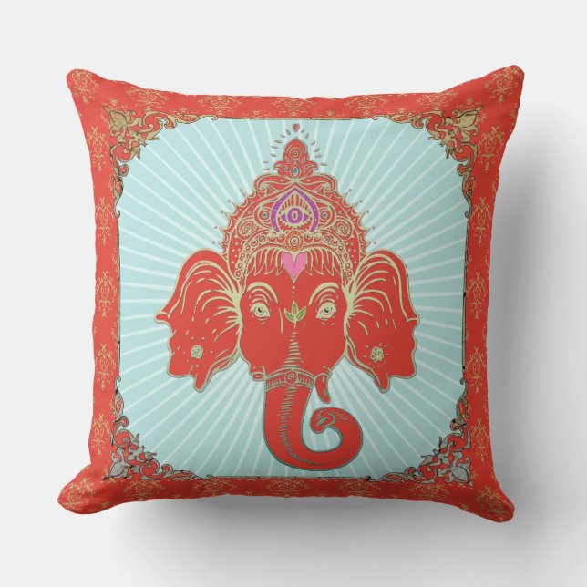 Cojín Decorativo Dios indio de GANESHA - Pillow (Anverso)