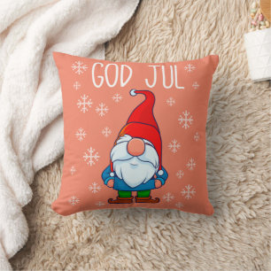 Cojín Decorativo Dios Jul, Tomte Gnome sueco, Escandinavia Merry