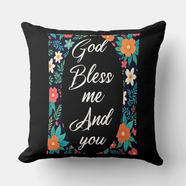 Cojín Decorativo Dios me bendiga y tú (Anverso)