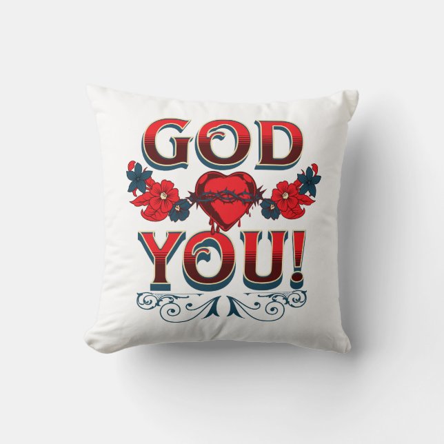 Cojín Decorativo Dios te ama (Anverso)