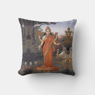 Cojín Decorativo Diosa de LAKSHMI - incluso imágenes grandes -