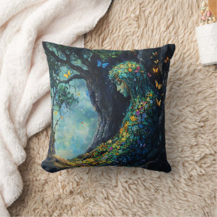 Cojín Decorativo Diosa del Bosque Encantado con Mariposas (6)