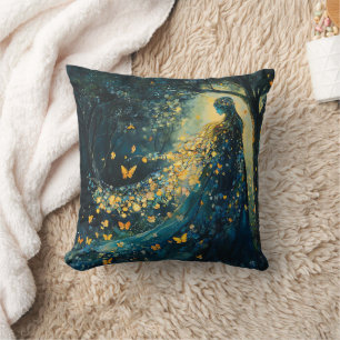 Cojín Decorativo Diosa del Bosque Encantado con Mariposas (8)