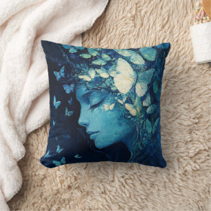 Cojín Decorativo Diosa del Bosque Encantado con Mariposas (9)