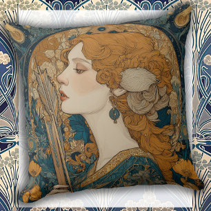 Cojín Decorativo Diosa griega Art Nouveau