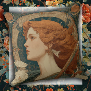 Cojín Decorativo Diosa griega Art Nouveau