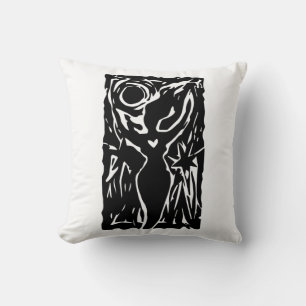 Cojín Decorativo Diosa Negra y Blanca