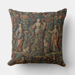 Cojín Decorativo Diosa Romana de Estilo Antiguo Francés Abundantia