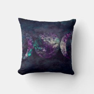 Cojín Decorativo Diosa Triple Luna Universo Lunar