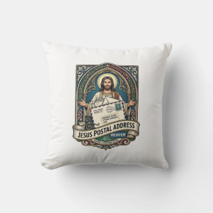 Cojín Decorativo Dirección Postal de Jesús Cielo Dirección Postal d