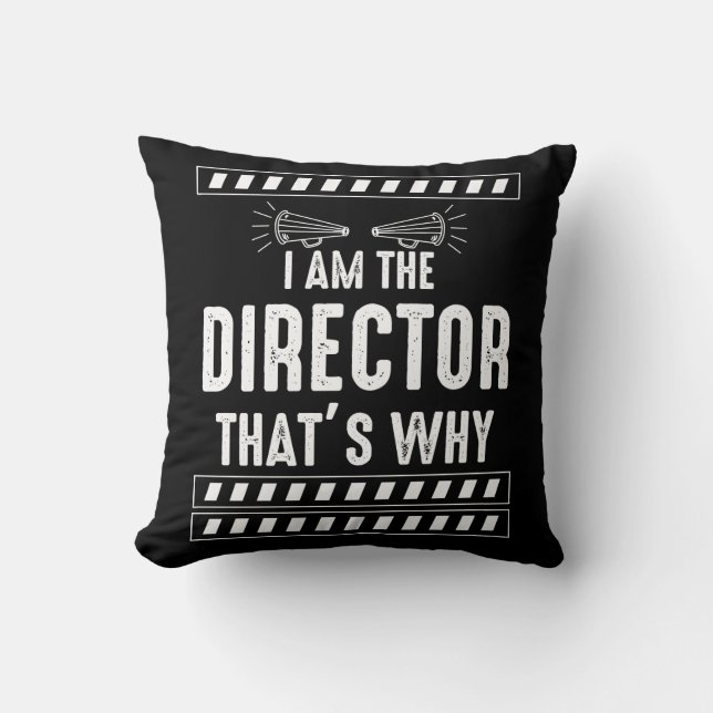 Cojín Decorativo Director de cine dice (Anverso)
