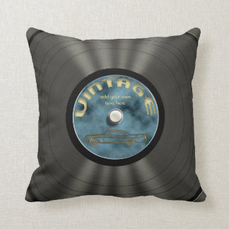 Cojín Decorativo Disco de vinilo personalizado del vintage