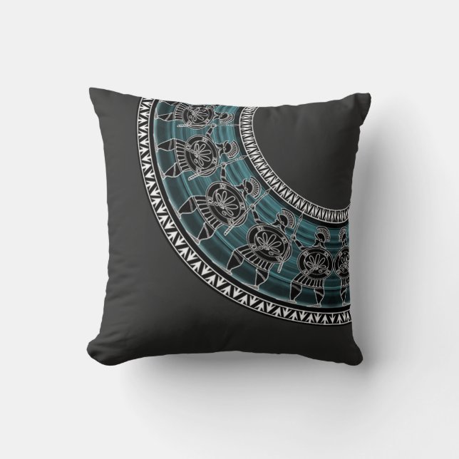 Cojín Decorativo Disco griego retro (Anverso)
