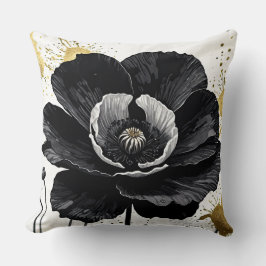 Cojín Decorativo Discoteca negra con bandeja de oro