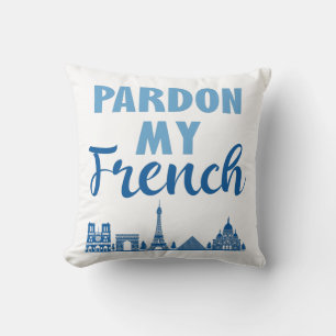 Cojín Decorativo Disculpen mi francés - Paris Skyline
