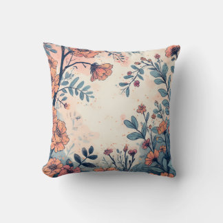Cojín decorativo diseñado para flor abstracta