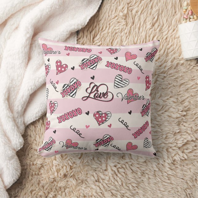 Cojín Decorativo Diseñado por El día de San Valentín XOXO (Manta)