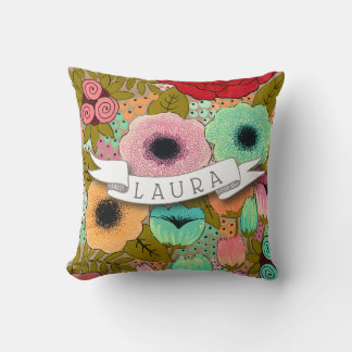 Cojín Decorativo Diseñador de maquillaje de nombre personalizado co