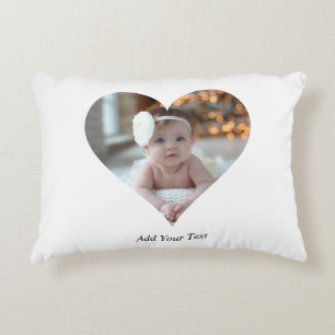 Cojín Decorativo Diseñar su propia foto en forma de corazón único